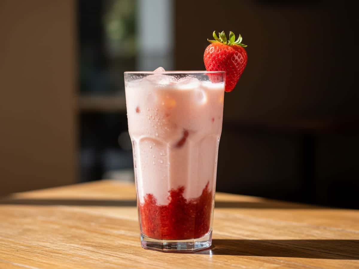 Fotografía: fresas con crema latte