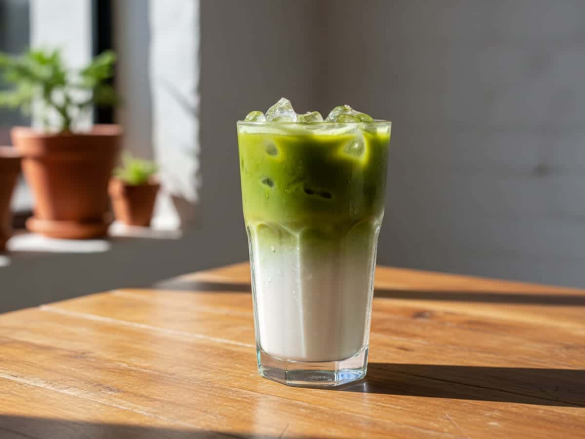 Fotografía: matcha latte frio