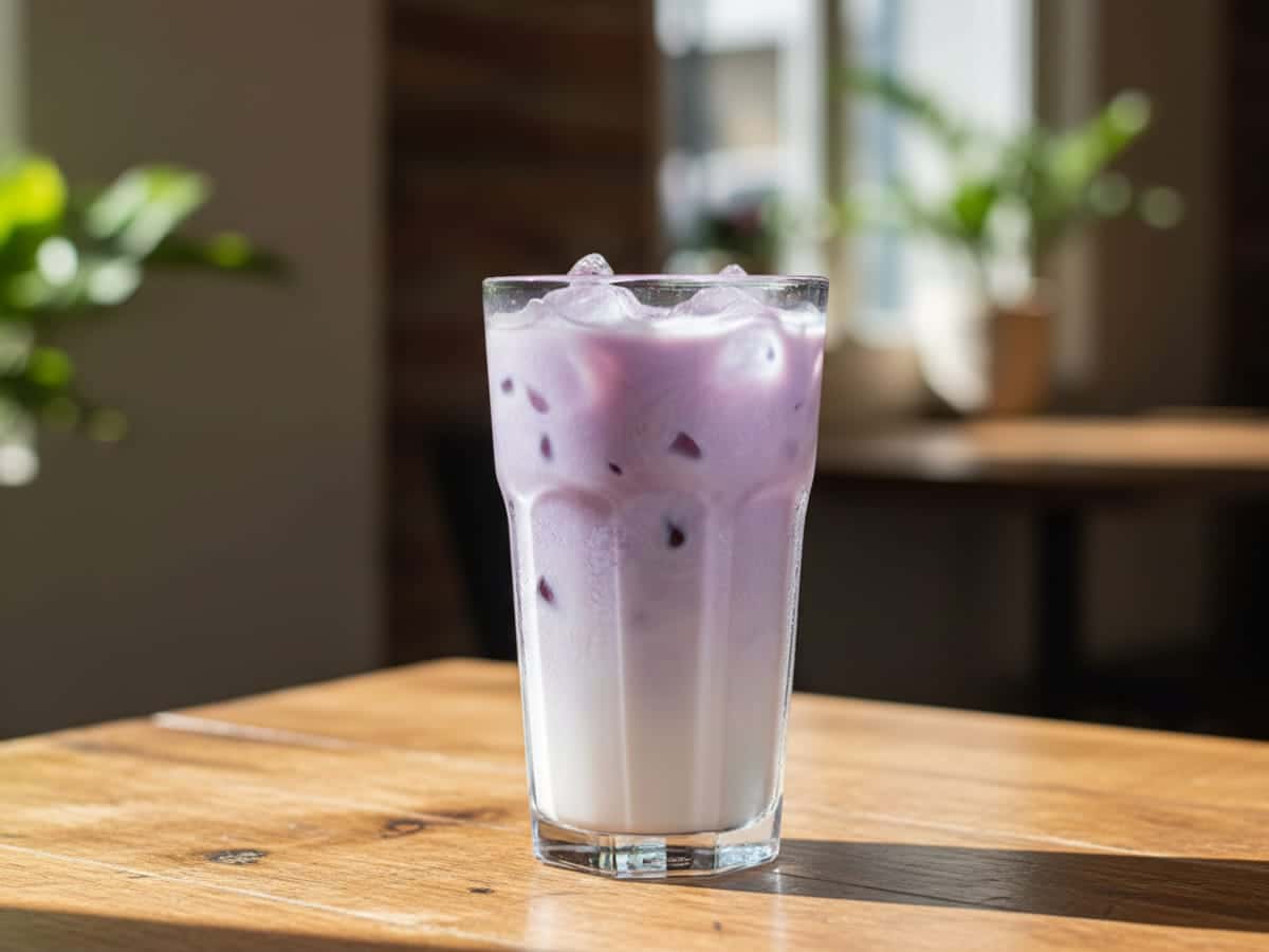 Fotografía: taro latte frio